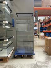 Chinchilla kooi van glas 60x45x140 met ventilatierooster